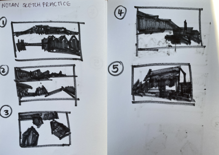 5 Notan Sketches