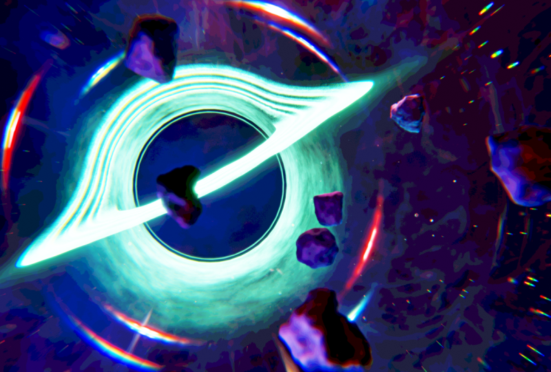 A Black Hole in Blue
