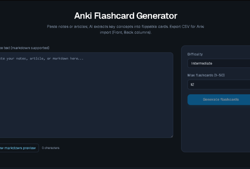 Anki Flashcard Generator