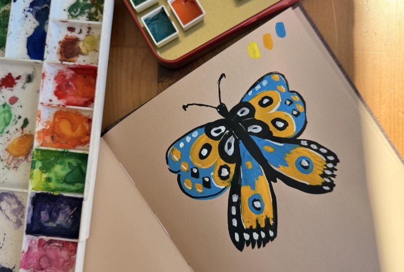 The artwork from the class