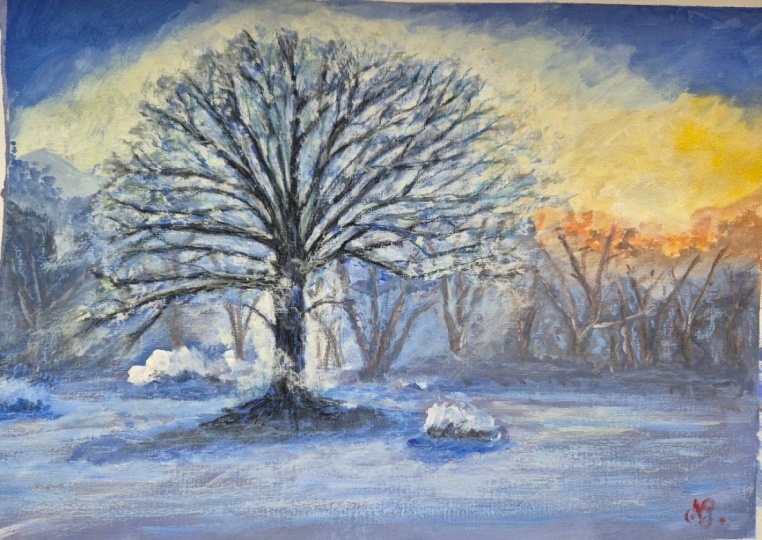 Impressionismus: Malen Sie diese Winterszene in Öl oder Acryl