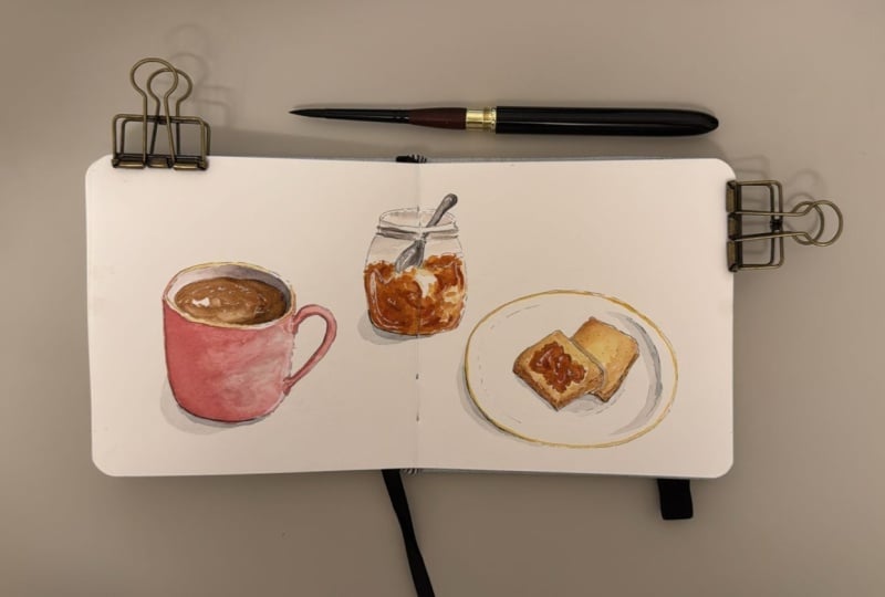 Italin Breakfast with Orange Jam