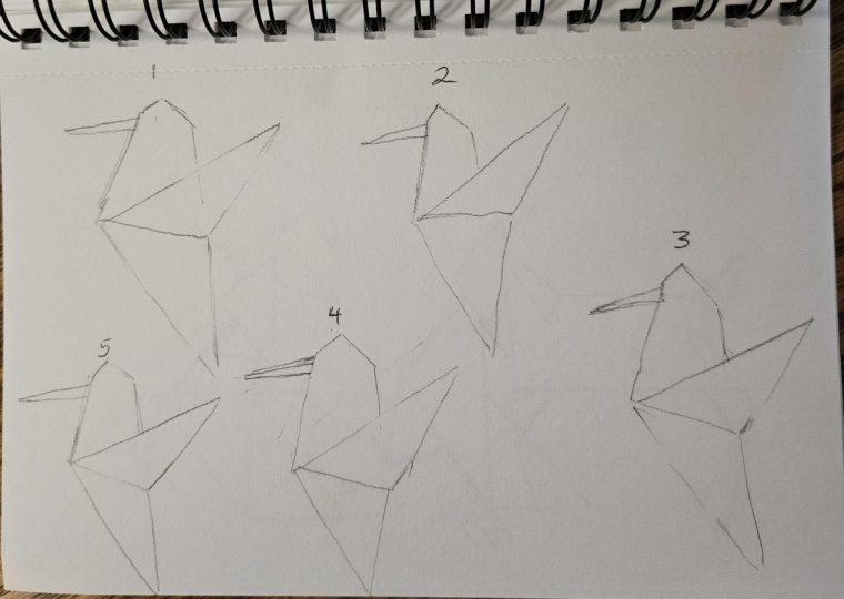 Sketching origami
