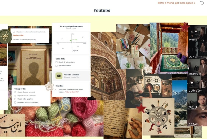 made the mood board for my youtube channel