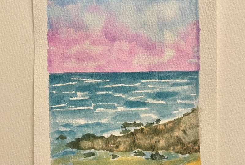 Watercolor seascape