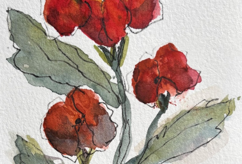 Watercolour Ink Florals.