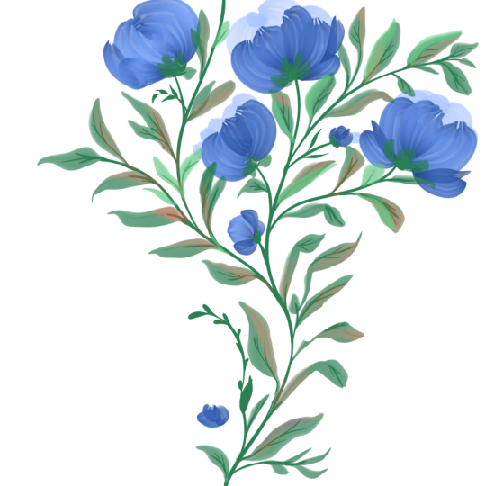 Blue Trailing Flowers