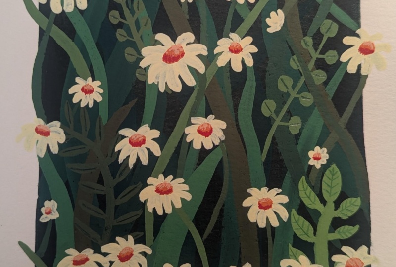 Daisies in Gouache