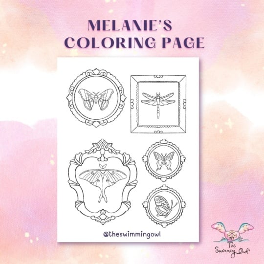 Melanie's Critter Collage Coloring Page