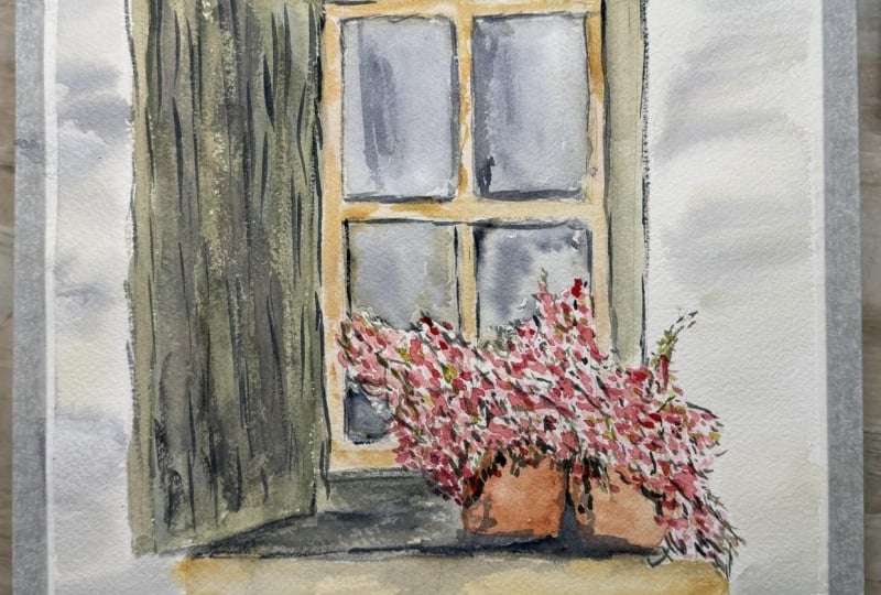 Flowers on Window Sill