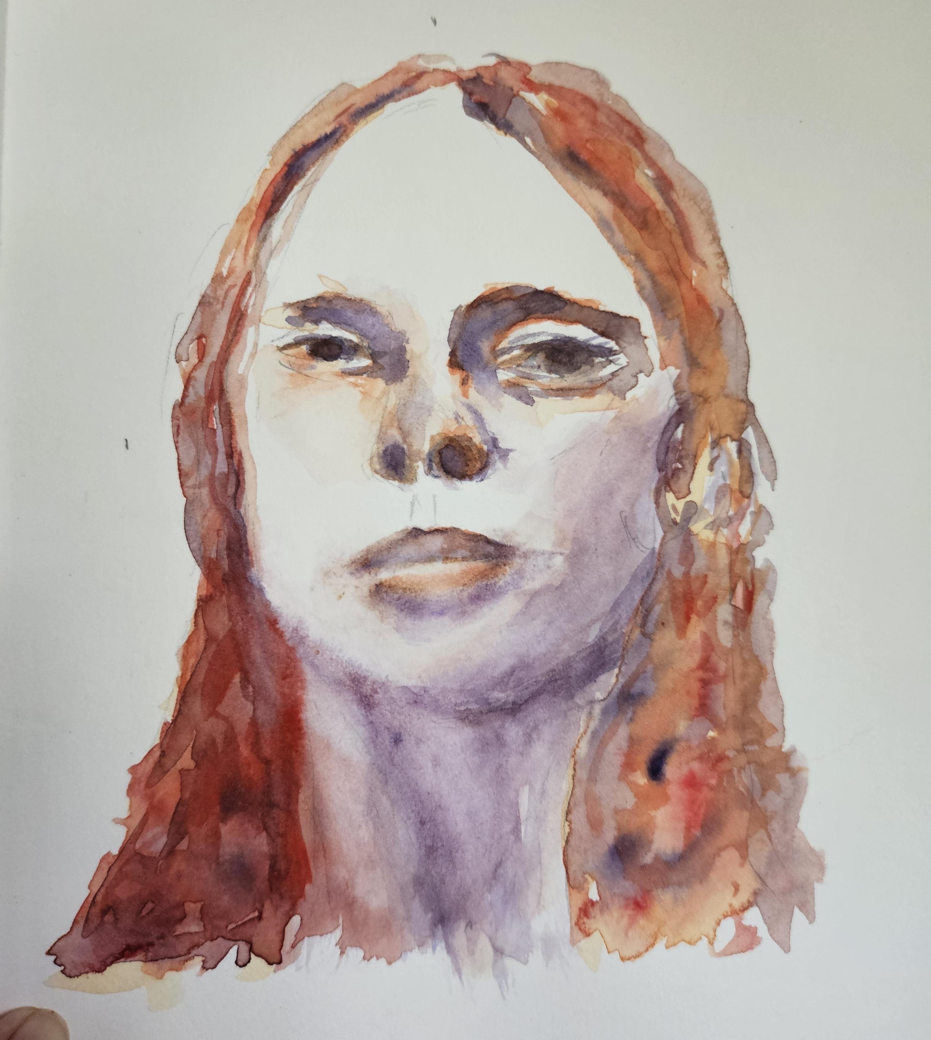 Loose portrait sketch - student project