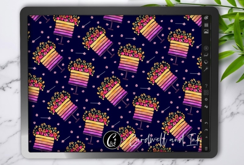 Gradient and watercolour patterns in iOrnament