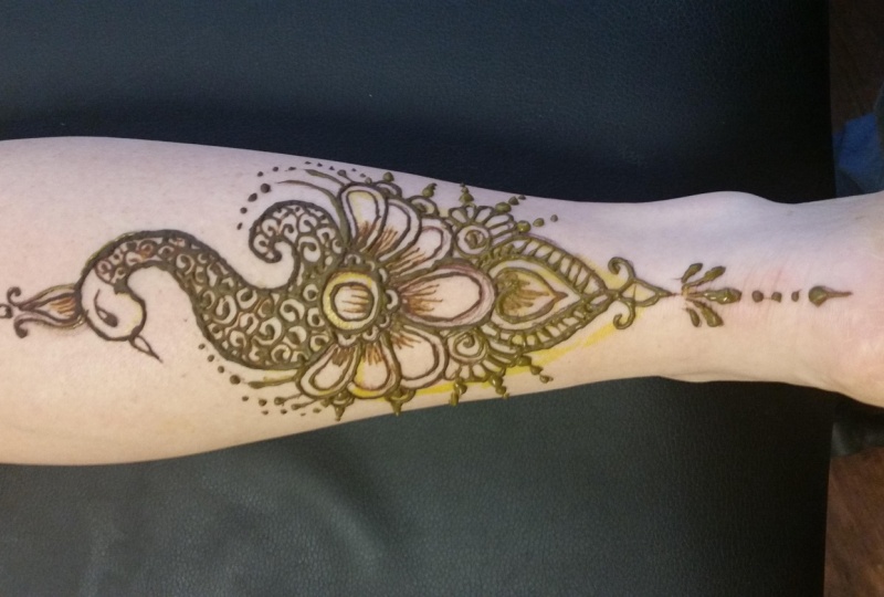 back of leg peacock
