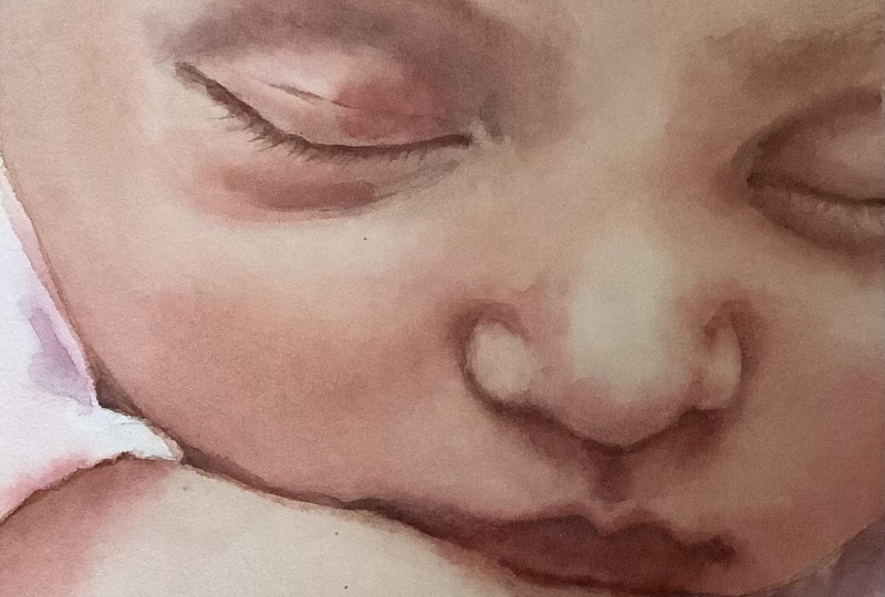 Paint realistic skin tones