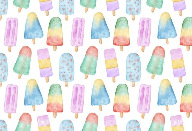 Watercolor icepops