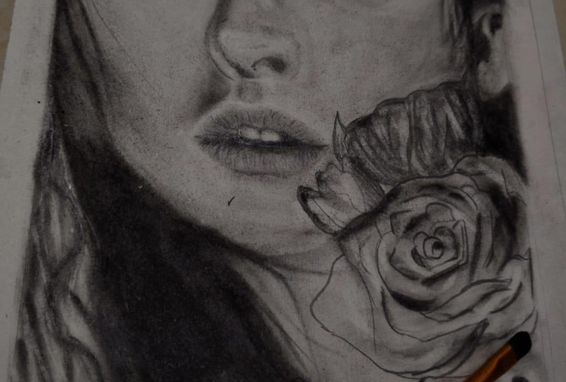 charcoal portrait drawing