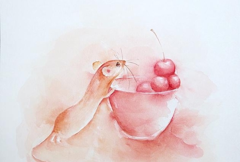 Mouse and Cherries