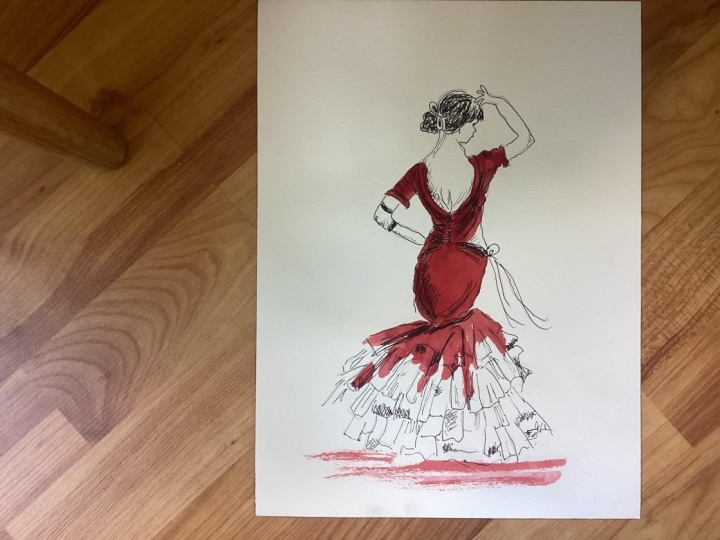 Flamenco dancer, a Carrie McKenzie tutorial