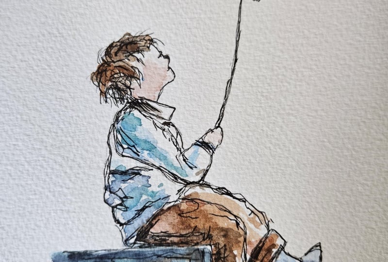 Boy with balloon