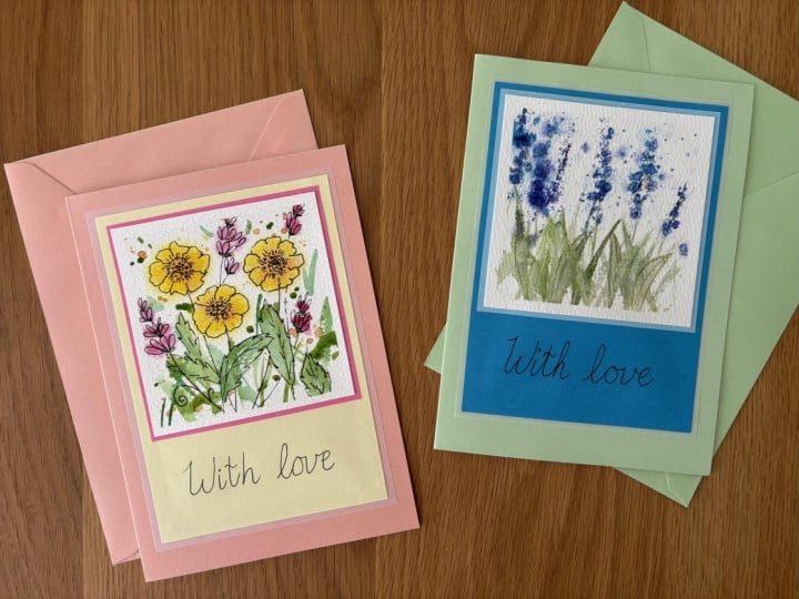 Whimsical watercolour flowers
