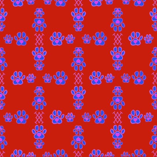 Seamless pattern pawprints