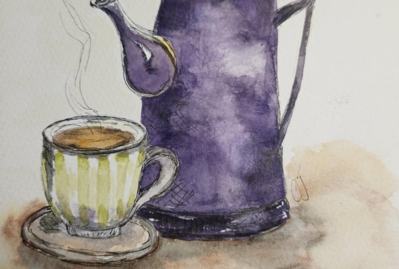 Crooked coffee pot