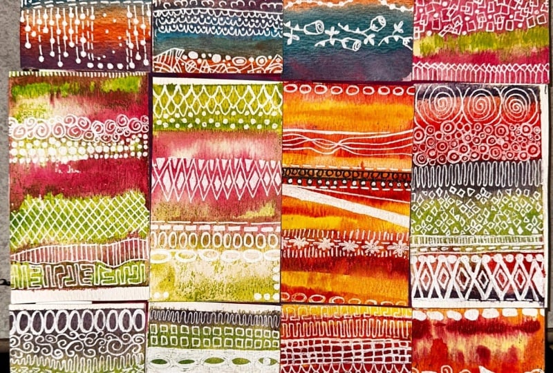 Book of Mini Abstract Stripe Paintings