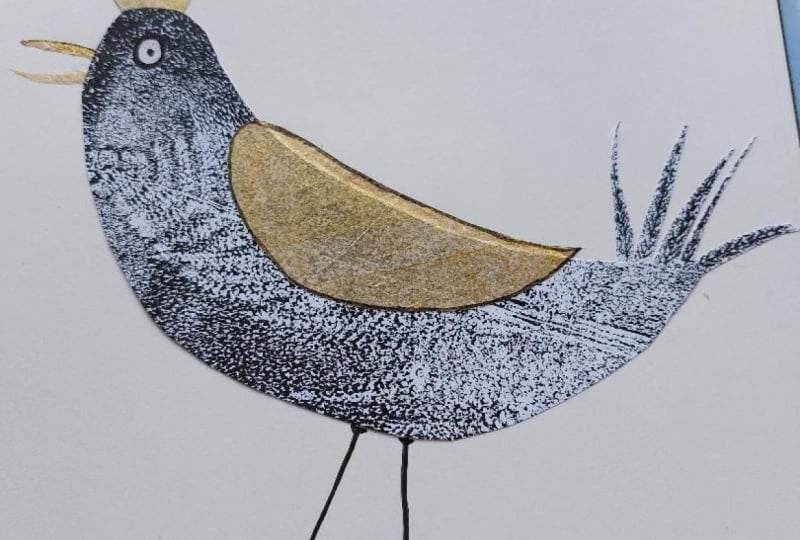The golden winged gelli bird