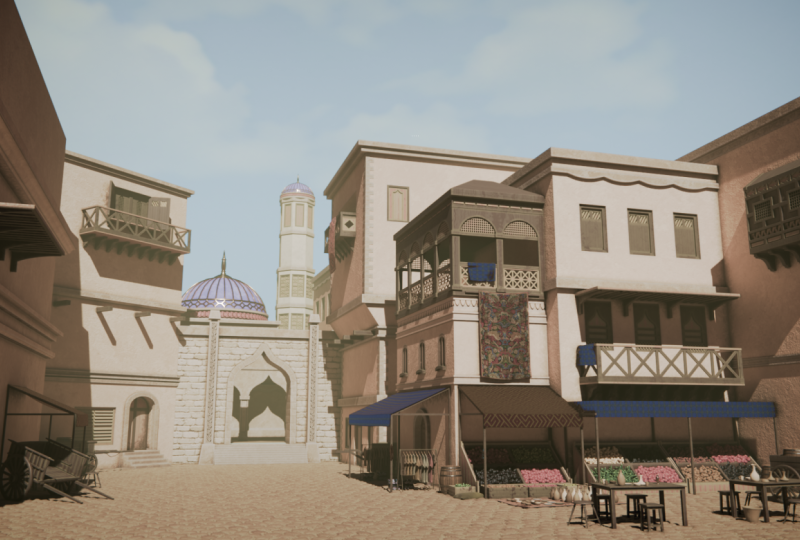 Blender Stylized Arabian Market: Build a 3D Environment