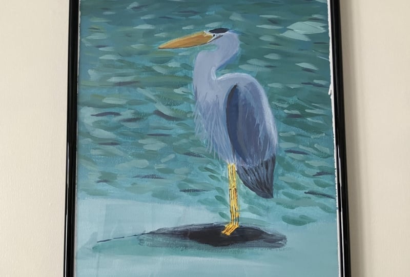 Great Blue Heron by the Sea