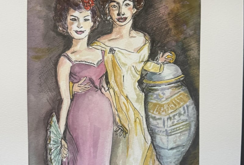 Sargent in ink and Watercolour wash