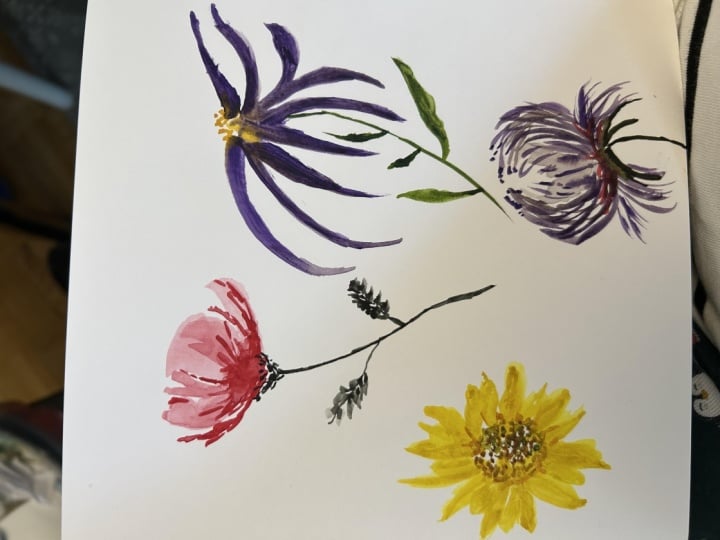 10 flowers practise with Olga