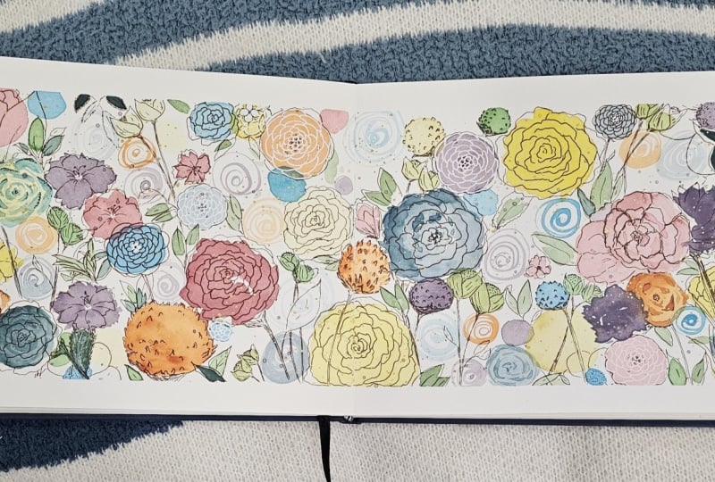 Fun floral pen and ink