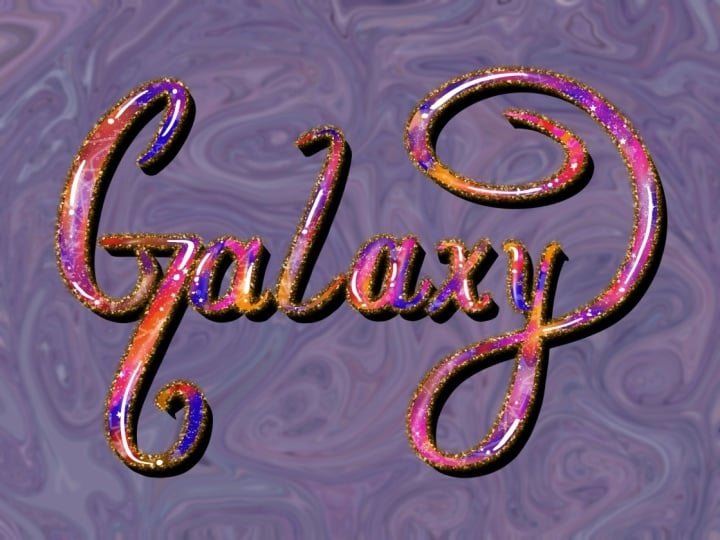 Galaxy Lettering in Procreate