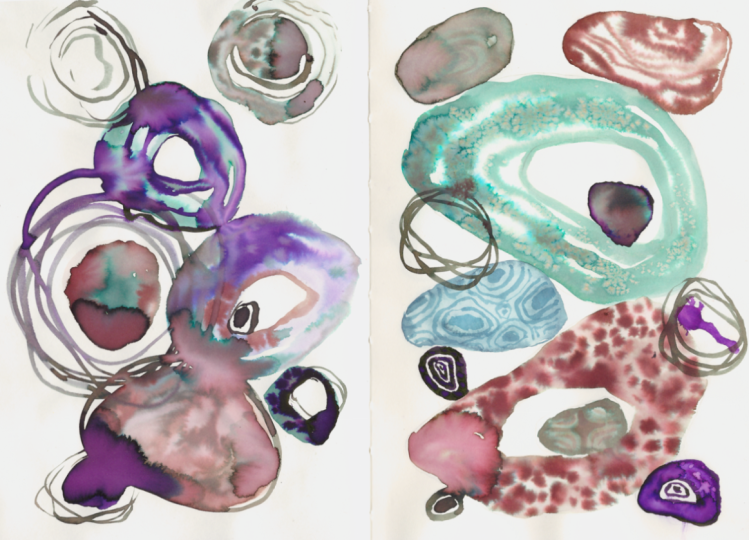 4 Variations of the Same Ink Painting
