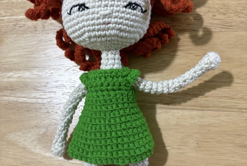 Tij in a Cute Green Dress