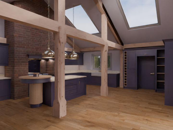 Kitchen in purple