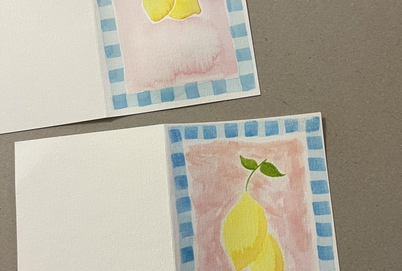 Lemon Watercolour Cards