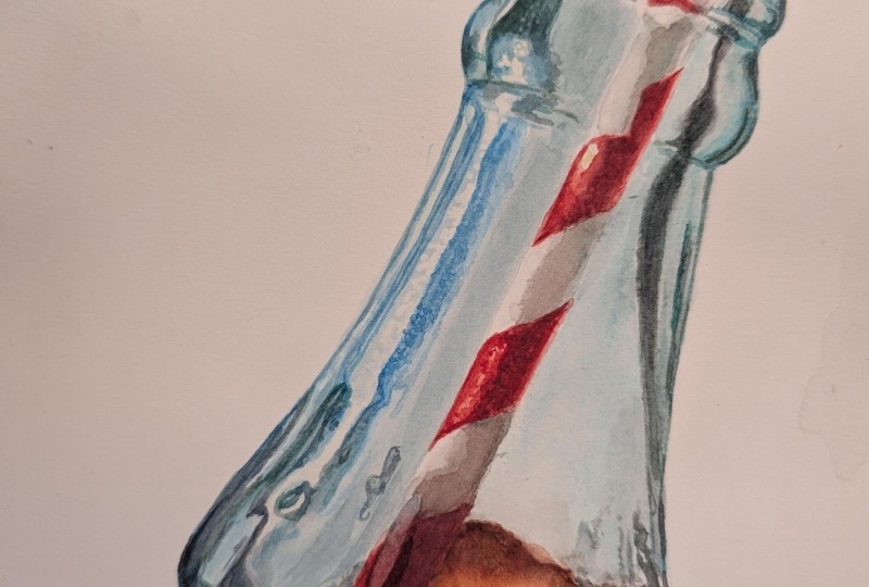 Soda with a straw