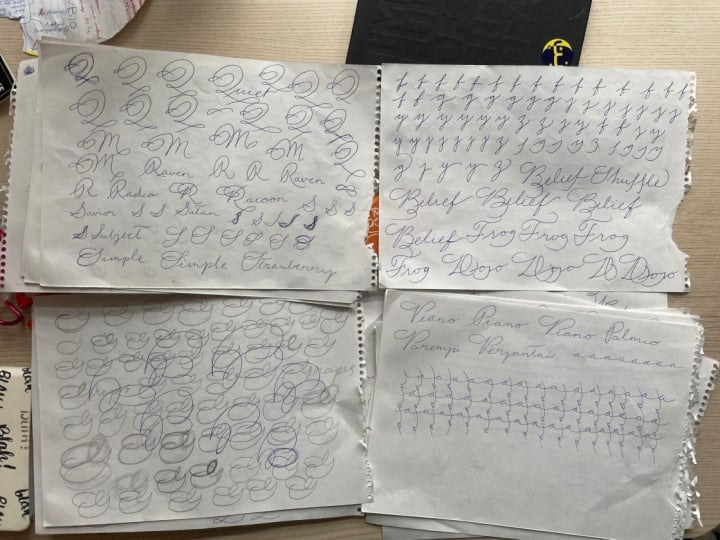 Cursive practise