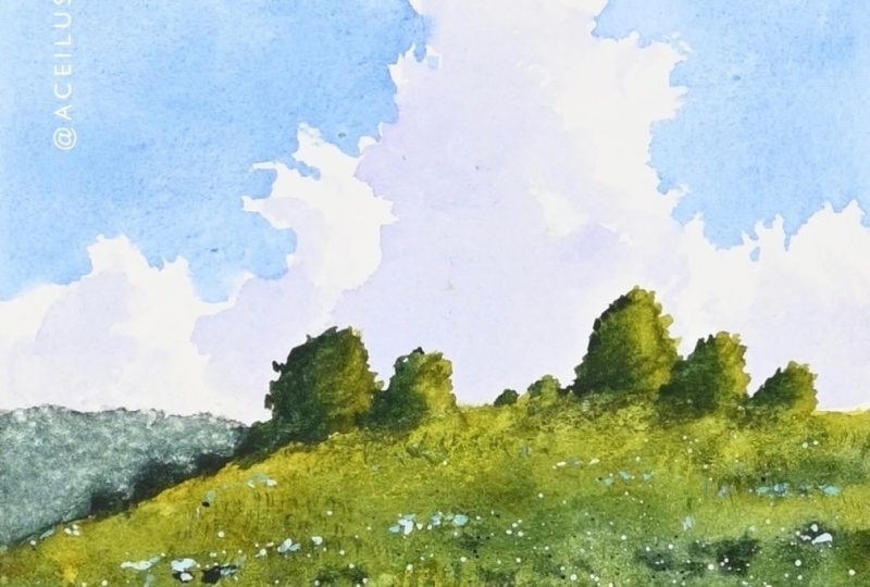 Spring Landscapes in Watercolor