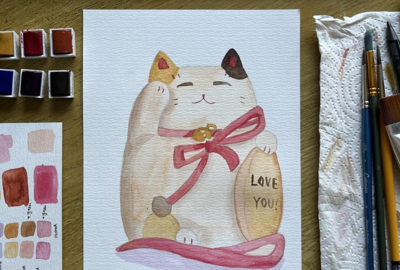 Japanese Inspired Watercolour Illustrations