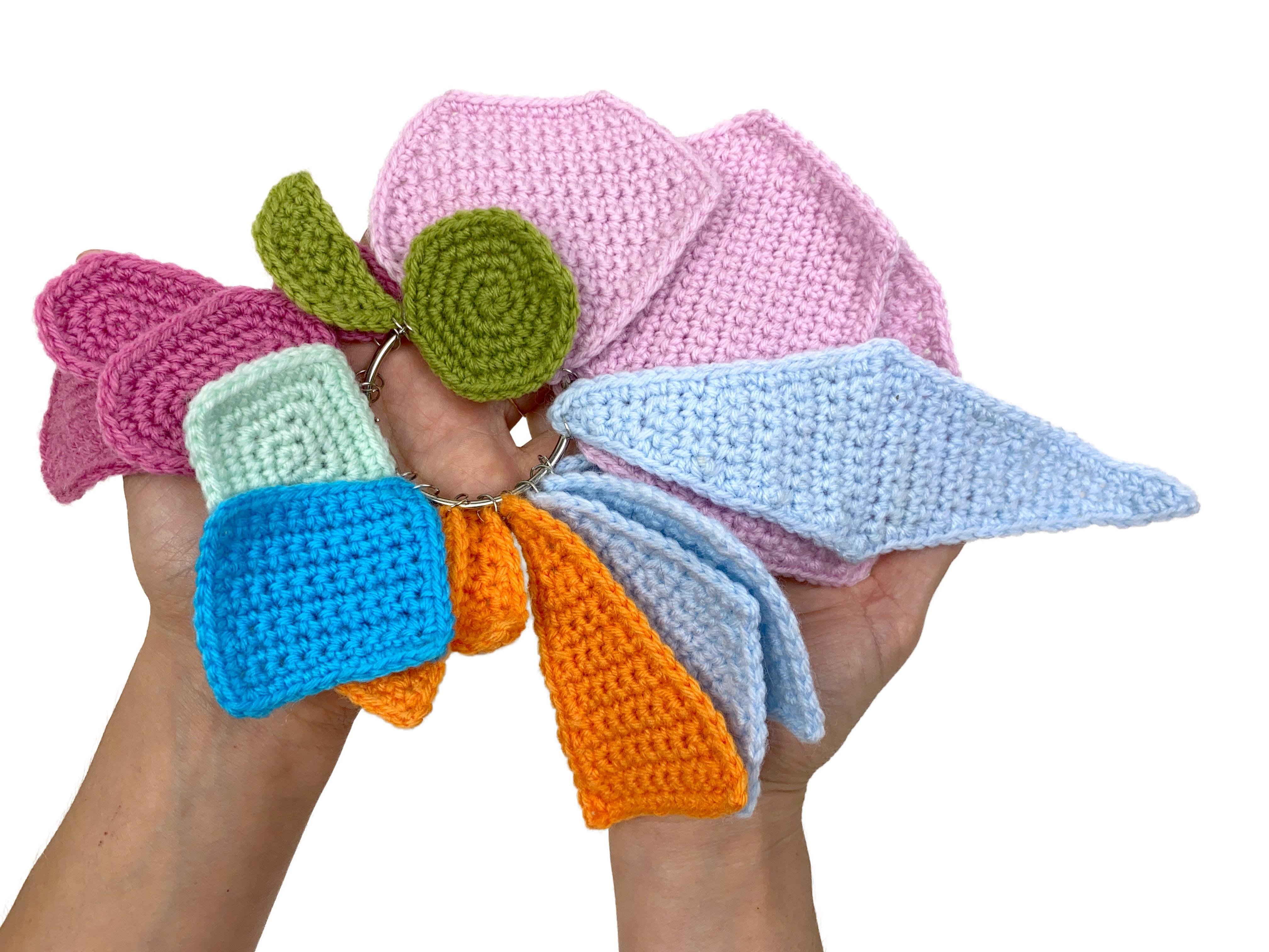 Flat Crochet Shape Sampler - student project