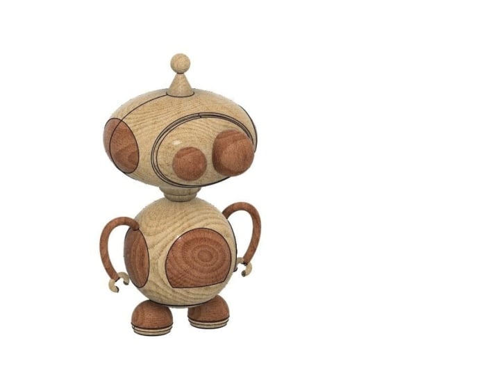3D Robot Plastic & Wooden Appearance