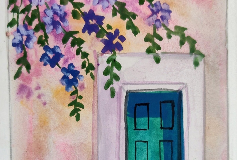 Acrylic vintage door with Mohini