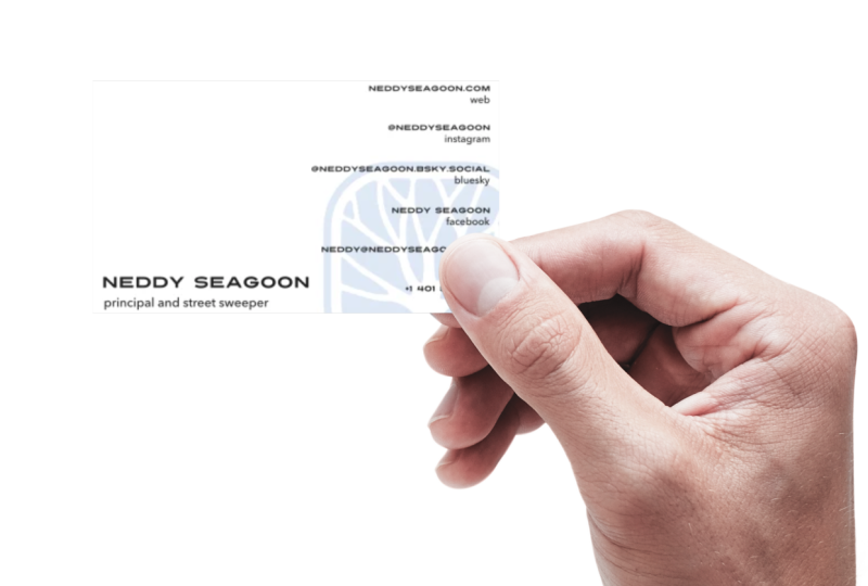Neddy Seagoon bcard mockup