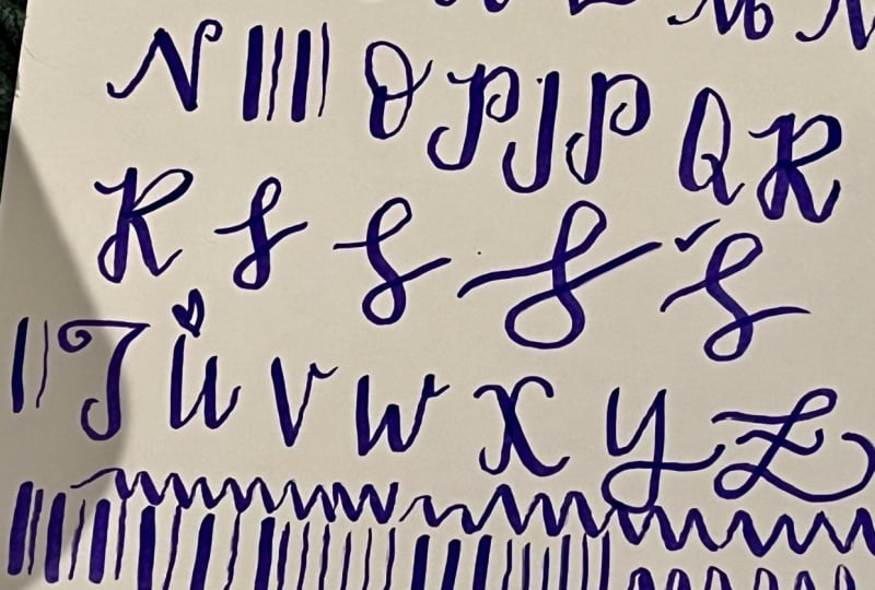 Lettering practice