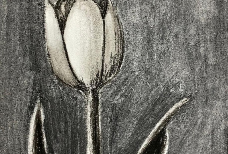 Charcoal flower