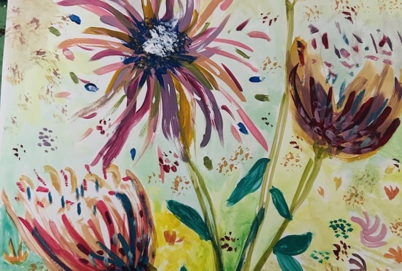 Flowers in Acrylic