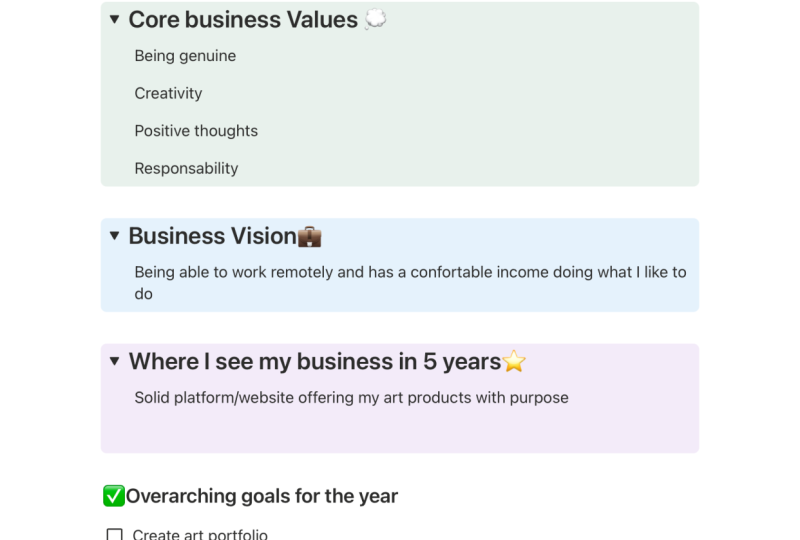 My business plan